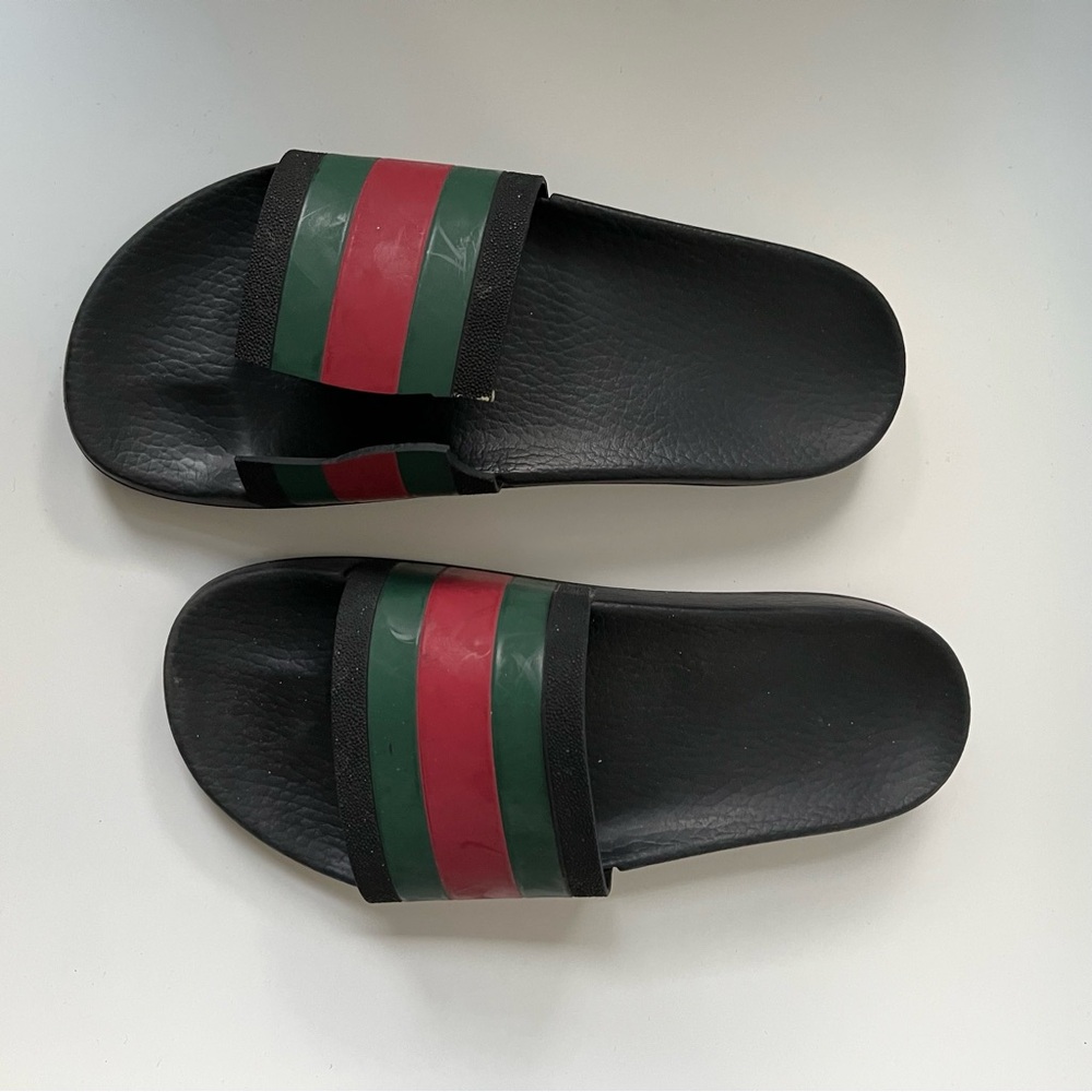 Damaged Gucci Slides With Dust Bags and Box Size 7